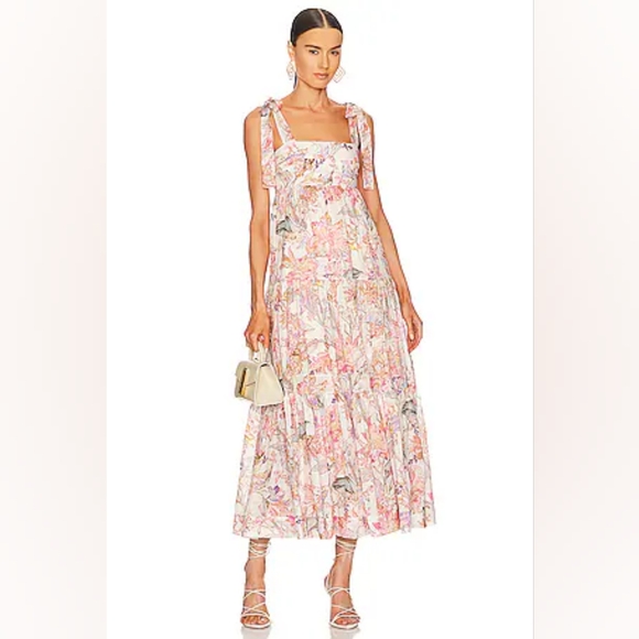 Zimmermann Dresses & Skirts - Zimmermann Midi Tie Shoulder Dress